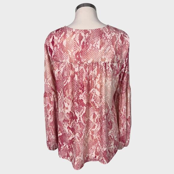 CAbi 5708 Bethany Snake Print Blouse Medium - Picture 8 of 11